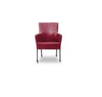 Eetkamerstoel Suske - eetkamerstoelen - Rood, Nieuw, Rood, Leer