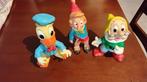 Donald Duck, Pinocchio, Doc - 3 Rubberen pop - Ledraplastic, Verzamelen, Nieuw