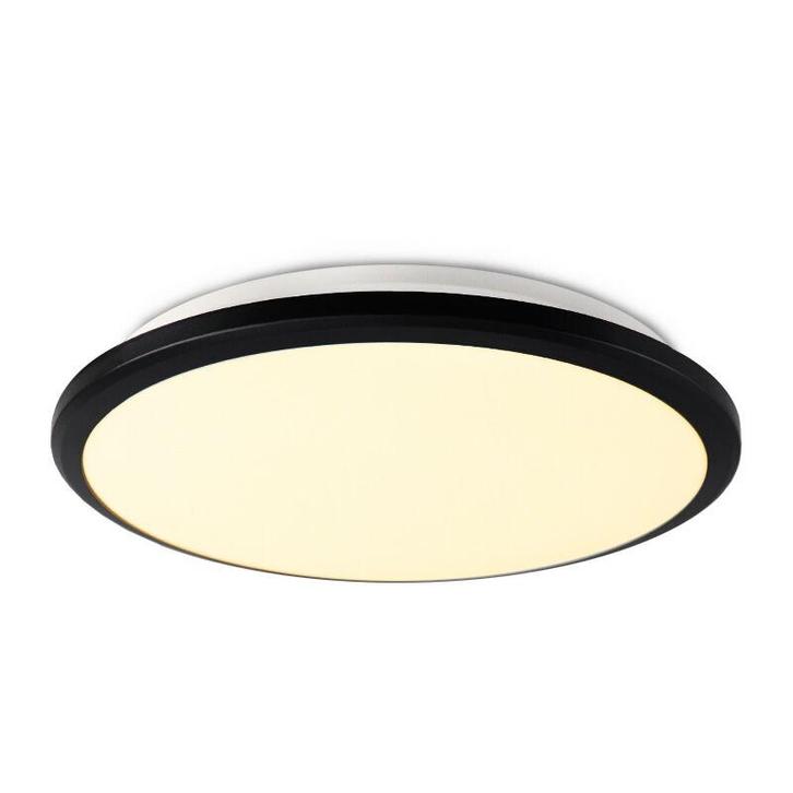 Moderne plafonniere Joachim, Mat zwart, groot, met, Huis en Inrichting, Lampen | Plafondlampen, Nieuw, Stof, Ophalen of Verzenden
