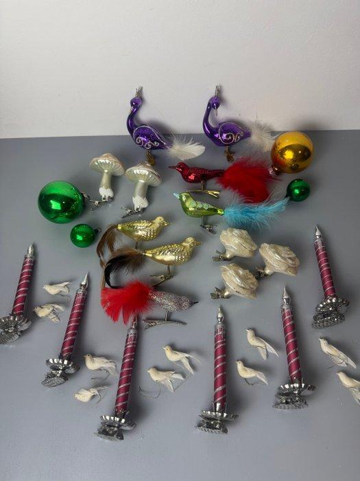 Kerstdecoratie (32) - Vintage en retro gekleurde en zilveren, Diversen, Kerst