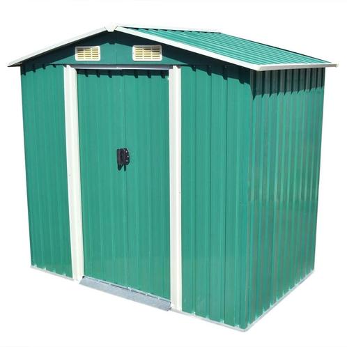 vidaXL Tuinberging 204x132x186 cm metaal groen, Tuin en Terras, Tuinhuizen, Nieuw, Verzenden