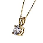 Gouden halsketting met diamant, Nieuw