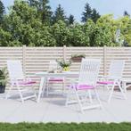vidaXL Tuinstoelkussens 4 st 40x40x4 cm stof roze, Verzenden, Nieuw, Roze