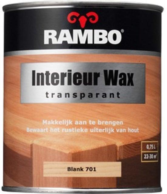 Rambo Interieur Wax Transparant - Warm Wenge 776 - 750 ml, Doe-het-zelf en Verbouw, Verf, Beits en Lak, Beits, Overige kleuren
