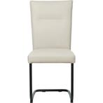 Leren eetkamerstoel Retro - Toledo Misty (crème) -, Huis en Inrichting, Ophalen of Verzenden, Nieuw, Leer, Modern