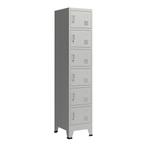 [en.casa] Lockerkast Joroinen 180x38x45 cm staal met 6 deure, Huis en Inrichting, Verzenden, Nieuw