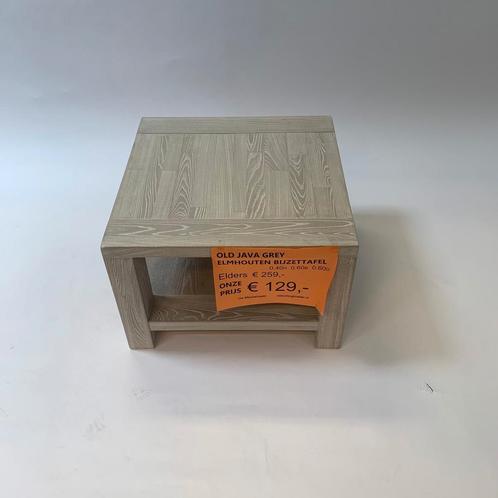 Salontafel Elmhout | Old java grey | Outlet prijzen!, Huis en Inrichting, Tafels | Salontafels, Nieuw, Ophalen