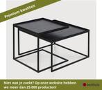 Ethnicraft Indoor Salontafel Set Metaal Vierkant - Zwart, Ophalen of Verzenden, Nieuw, Overige materialen