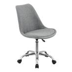 Bureaustoel Atherton op wielen 83-93x48x55 cm stof lichtgrij, Verzenden, Nieuw