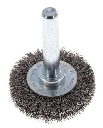Staaldraad Gegolfde Ronde Staalborstel Diameter 30 mm/ As 6, Doe-het-zelf en Verbouw, Overige Doe-het-zelf en Verbouw, Nieuw, Verzenden