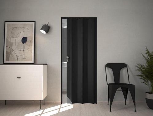 Luxe moderne Maya zwarte vouwdeur zonder glas BxH 83x214 cm, Doe-het-zelf en Verbouw, Deuren en Horren, Vouwdeur, Nieuw, Kunststof