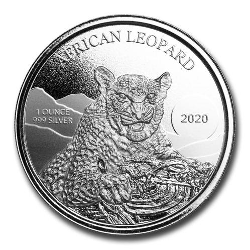 Ghana African Leopard 1 oz 2020 (10.000 oplage), Postzegels en Munten, Munten | Afrika, Losse munt, Zilver, Overige landen, Verzenden