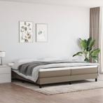 vidaXL Boxspring bed stof taupe 200x200 cm, Verzenden, Overige maten, 200 cm, Stof