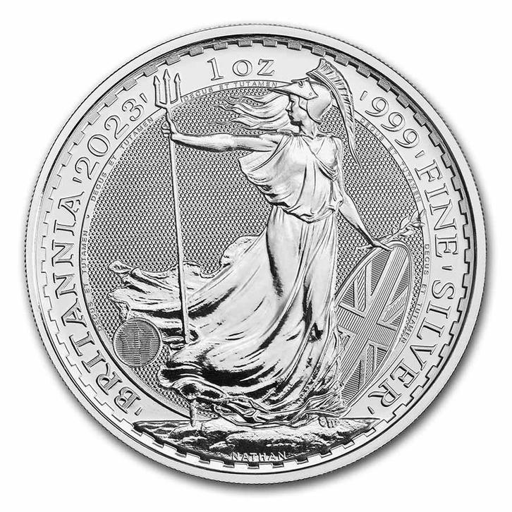 Britannia 1 oz 2023 (Queen Elizabeth), Postzegels en Munten, Munten | Europa | Niet-Euromunten, Losse munt, Zilver, Overige landen
