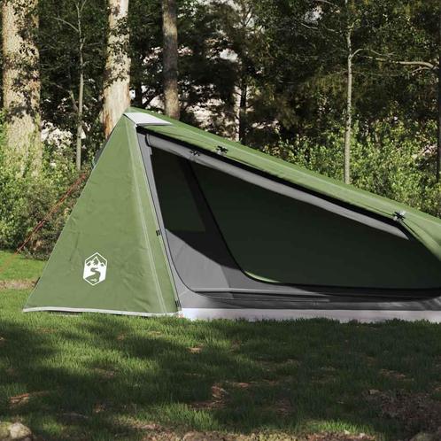 vidaXL Tunneltent 1-persoons waterdicht groen, Caravans en Kamperen, Tenten, Nieuw, tot en met 2, Verzenden
