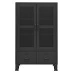 Opbergkast industrieel 70x40x115 cm metaal zwart (Interieur)