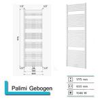 Handdoekradiator Palimi Gebogen 1775 x 600 mm Pergamon, Ophalen of Verzenden, Nieuw, Overige typen