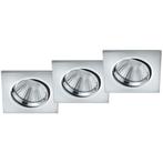 LED Spot 3 Pack - Inbouwspot - Trion Paniro - Vierkant 5W -, Huis en Inrichting, Lampen | Spots, Metaal of Aluminium, Nieuw, Ophalen of Verzenden