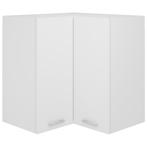 vidaXL Hanghoekkast Lyon 57x57x60 cm bewerkt hout wit, Huis en Inrichting, Keuken | Keukenelementen, Verzenden, Nieuw, Wit