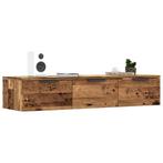 vidaXL Wandkast 102x30x20 cm bewerkt hout oud houtkleurig, Verzenden, Nieuw