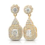 Hangoorbellen - 18 karaat Geel goud - 3.28ct. tw. Diamant