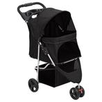 vidaXL Hondenwagen inklapbaar 80x46x98 cm oxford stof zwart, Dieren en Toebehoren, Verzenden, Nieuw