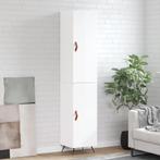 vidaXL buffetkast 34,5x34x180 cm bewerkt hout hoogglans wit, Huis en Inrichting, Kasten | Buffetkasten, Minder dan 50 cm, Verzenden