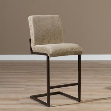 40% Korting: Velvet barkruk Lio taupe 70 cm beschikbaar voor biedingen