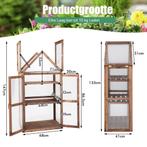 Portable 3 Tier Mini Houten Serre met Verwijderbare Planken