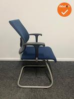 Ahrend 240 - Slede - Grijs onderstel  - Blauwe stoffering, Vergader- of Presentatieruimte, Ophalen of Verzenden, Gebruikt, Stoel