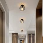 Vintage zwarte plafondlamp met industrieel kooi ontwerp, Huis en Inrichting, Lampen | Plafondlampen, Verzenden, Nieuw