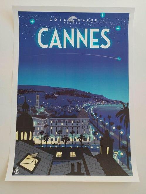 Monsieur Z - Original Travel Poster Cannes Festival -, Antiek en Kunst, Kunst | Tekeningen en Foto's