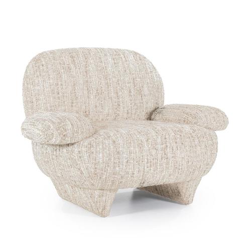 *WOONWINKEL* Eleonora Jayden Design Fauteuil Beige Stof, Huis en Inrichting, Fauteuils, Nieuw, Stof, Verzenden
