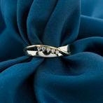Bicolor gouden ring met zirconia (witgoud) (witgoud), 18 tot 19, Gebruikt, Overige kleuren, Ophalen of Verzenden