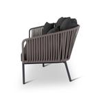 Loungeset Clavo | 2-zit | alu antraciet | textilene taupe .., Verzenden, Nieuw