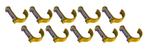 Set van 10 aluminium kledinghaken, kapstokken (gebogen, gou, Ophalen of Verzenden, Nieuw