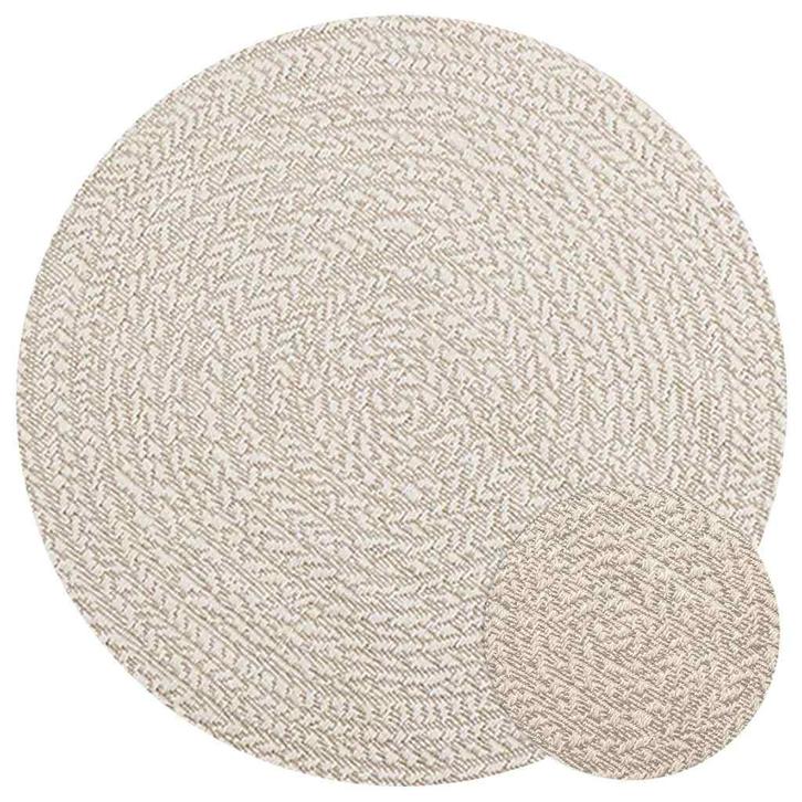 vidaXL Vloerkleed ZIZUR crème binnen en buiten Ø 90 cm jute, Huis en Inrichting, Stoffering | Tapijten en Kleden, Crème, Nieuw