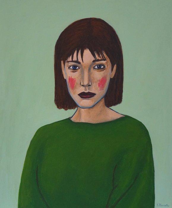 Silvio Mazzotta - La ragazza di giada, Antiek en Kunst, Kunst | Schilderijen | Modern