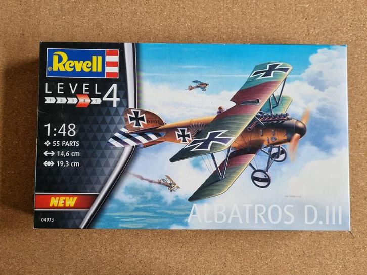 Revell 04973 Albatros D.III 1:48 (Eduard rebox), Hobby en Vrije tijd, Modelbouw | Vliegtuigen en Helikopters, Revell, Verzenden