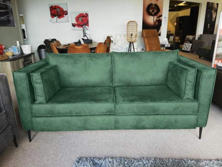 Borne Bankstel - rechte banken - Groen, Huis en Inrichting, Banken | Bankstellen, Nieuw, Stof