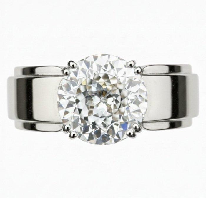 Ring - 14 karaat Witgoud - 2.07ct. tw. Diamant (Lab-grown), Sieraden, Tassen en Uiterlijk, Ringen
