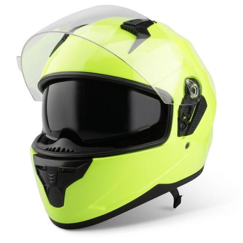 VINZ Kennet - Fluor Geel (Pinlock voorbereid), Motoren, Kleding | Motorhelmen, M, Integraalhelm, Verzenden