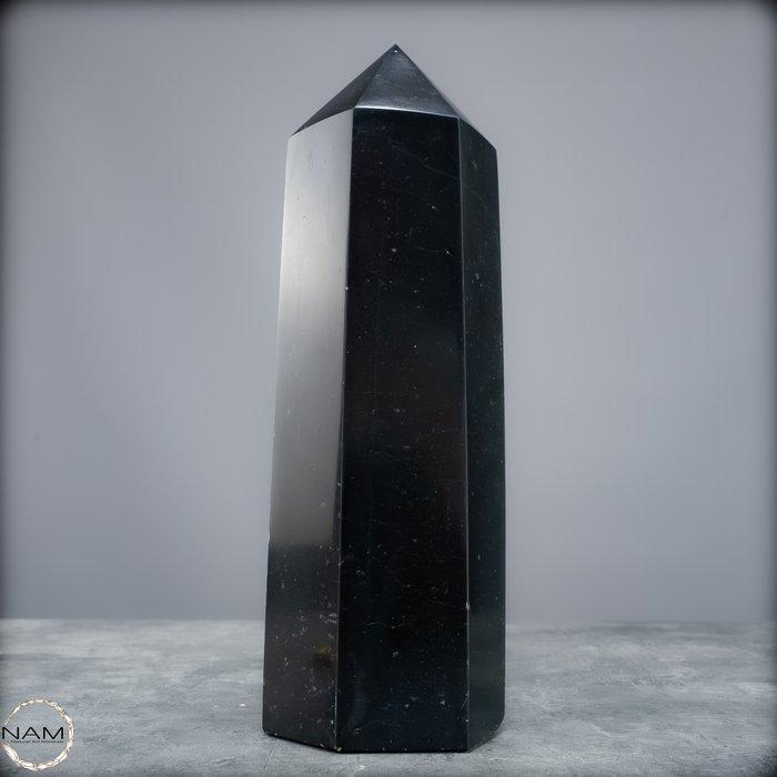 Natuurlijke zwarte toermalijn obelisk Wachter van kracht en, Verzamelen, Mineralen en Fossielen