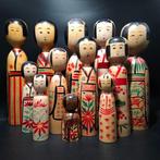 Beeldje (12) - Twaalf traditionele kokeshi /  Kijiyama stijl, Antiek en Kunst, Antiek | Meubels | Stoelen en Banken