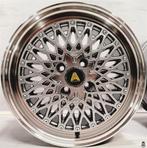 15 inch 4x100 Autostar Minus Gunmetal Polished Lip Velgen, Nieuw, 15 inch, Velg(en), Ophalen of Verzenden