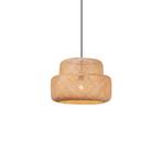 Japandi hanglamp zwart met bamboe- Kea, Verzenden, Nieuw, Japandi