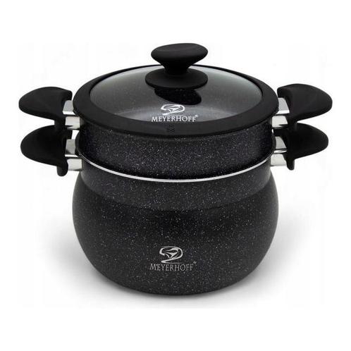 Meyerhoff Professionele 3-delige Stoompan Steamer 9L Marmer, Huis en Inrichting, Keuken | Potten en Pannen, Ophalen of Verzenden