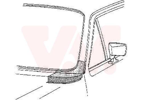 WATERGELEIDINGSPLAAT VOOR VW GOLF I 1976-1983, Auto diversen, Auto-accessoires, Nieuw, Ophalen of Verzenden