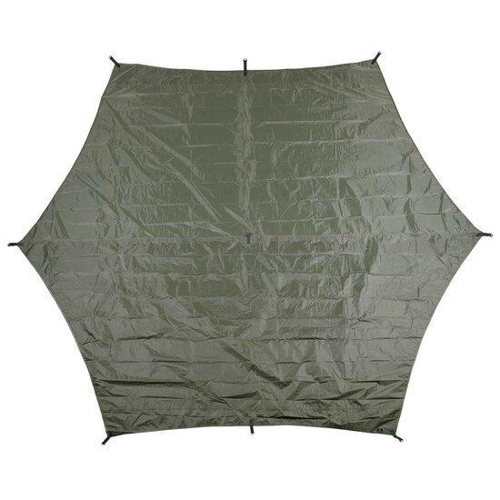 MFH Hexagon Tarp / Afdekzeil, 210T polyester, legergroen,..., Caravans en Kamperen, Kampeeraccessoires, Nieuw, Ophalen of Verzenden