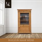 Landelijke klassieke legkast, eendeurskast, vitrinekast